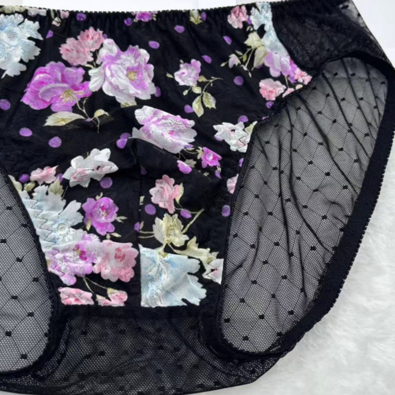 Embroidery Bag - 男性用花柄刺繍セクシーパンティー、シシーレースシースルー下着、クロスドレッシングポーチバッグパンティー、タイプライベートFKKパーティー用