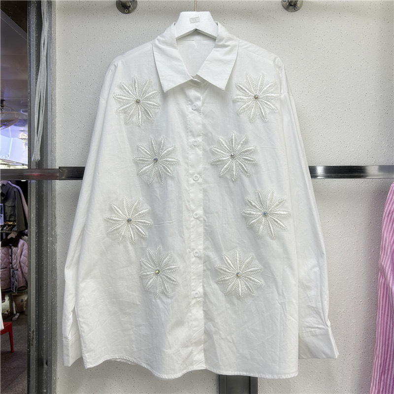 ブラウス女性シャツヴィンテージターンダウンカラーフルスリーブ - Embroidery Online のレビューと価格