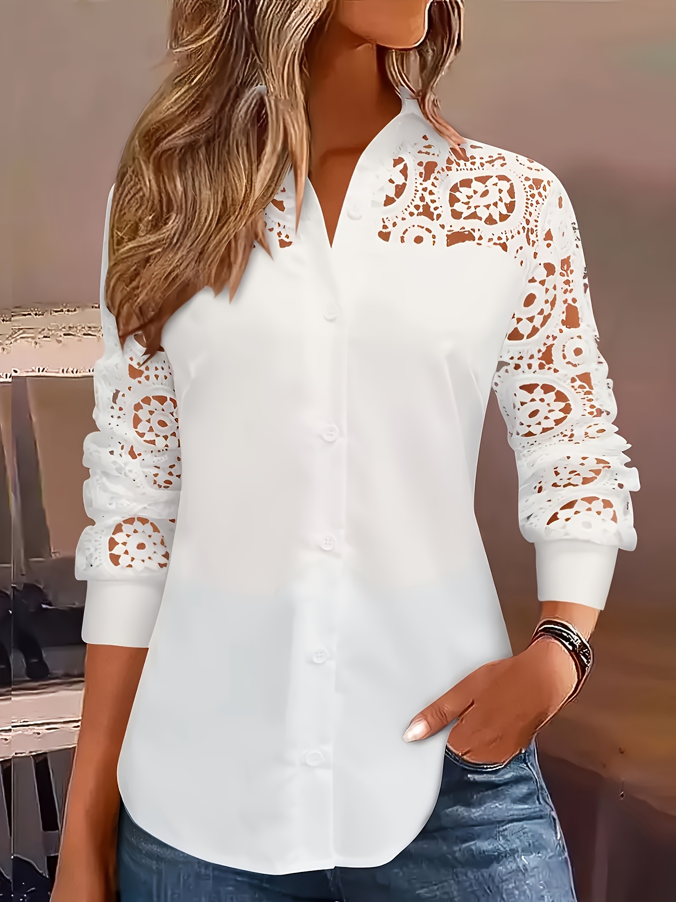 気質ゆったりとした女性用シャツ ファッション カジュアルブラ - Embroidery Online のレビューと価格