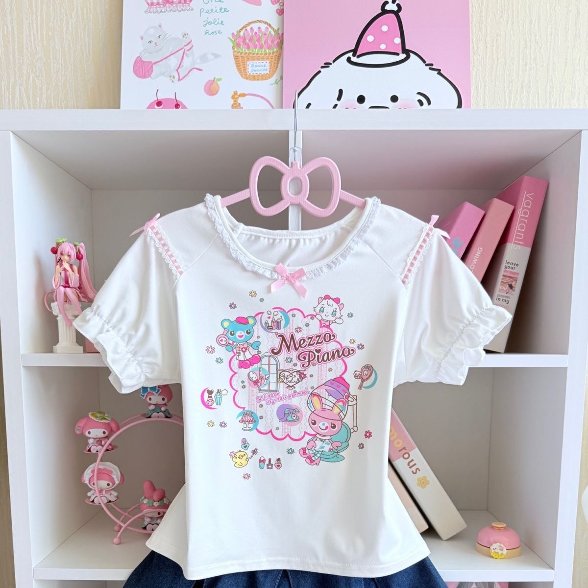 和菓子スカートセット 夏新作 漫画MPプリント半袖Tシャツ＋ - Embroidery Cotton Shirt のレビューと価格