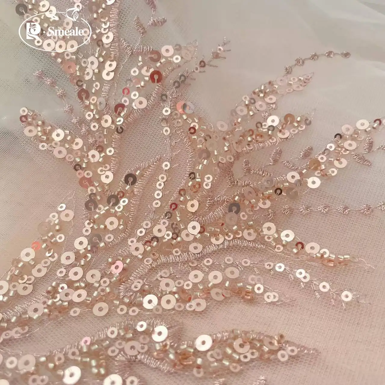 5ペア-2ペア。ローズゴールドのスパンコールチューブビーズ刺 - Embroidery Rose のレビューと価格