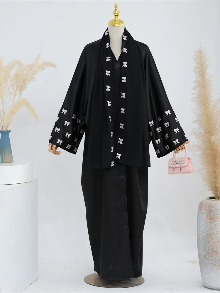 女性のための黒いハートのアバヤ,着物,イスラム教徒のイスラム - Embroidery Kebaya のレビューと価格