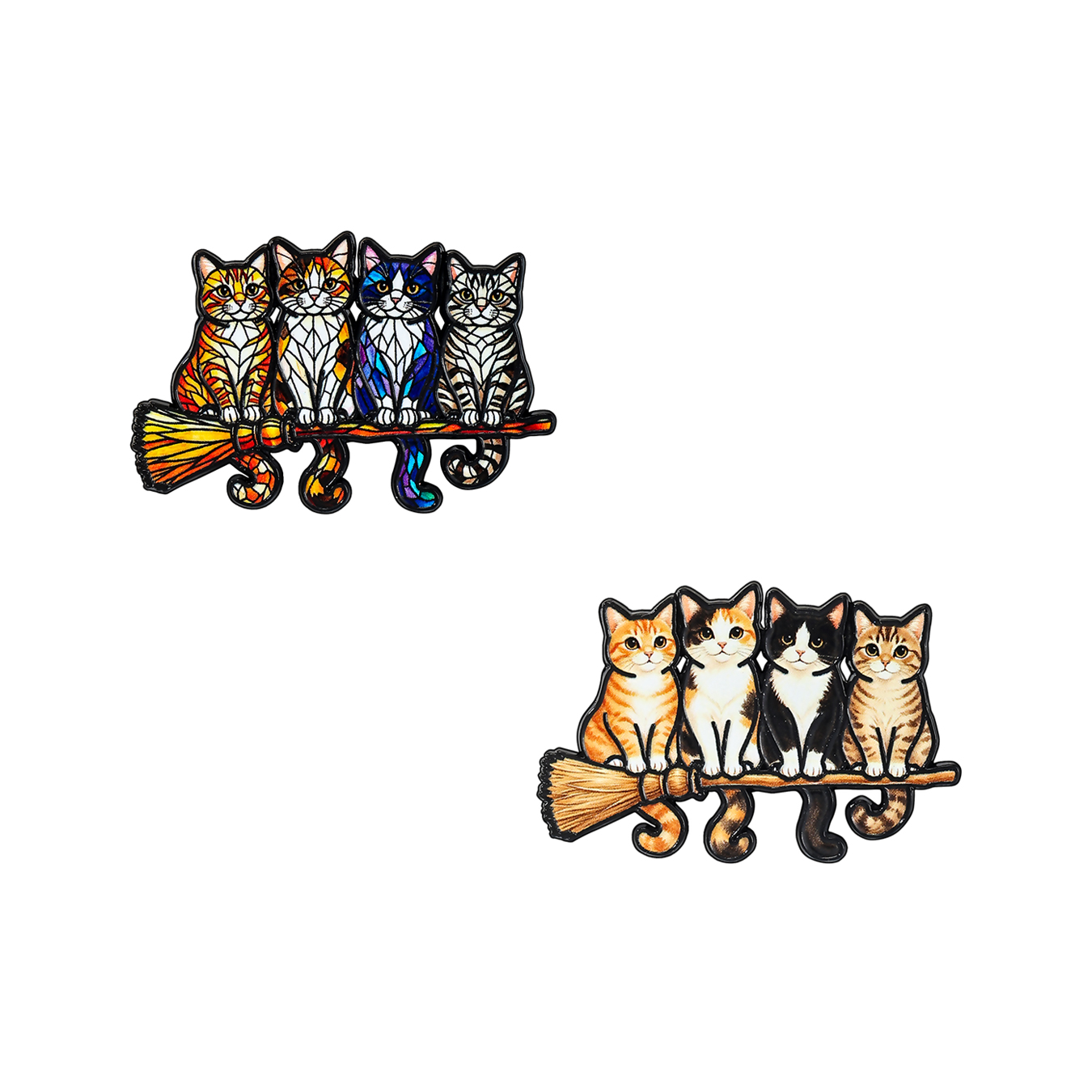 猫のブローチピン3点セット。かわいい漫画の猫のデザインで、ほ - Embroidery Reddit のレビューと価格