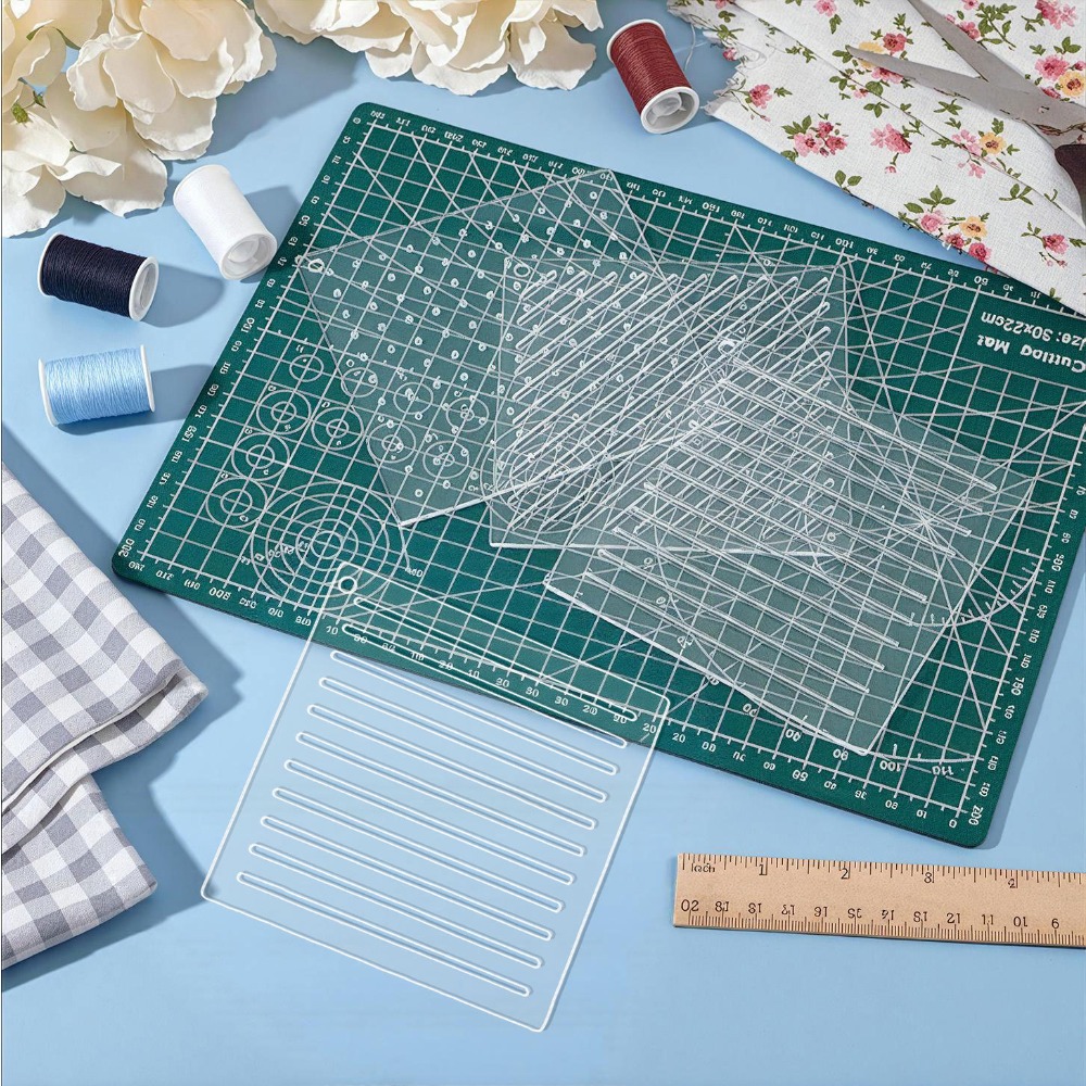 アクリル刺し子ステンシルテンプレート、手縫いキルトやパターン - Embroidery Meaning のレビューと価格