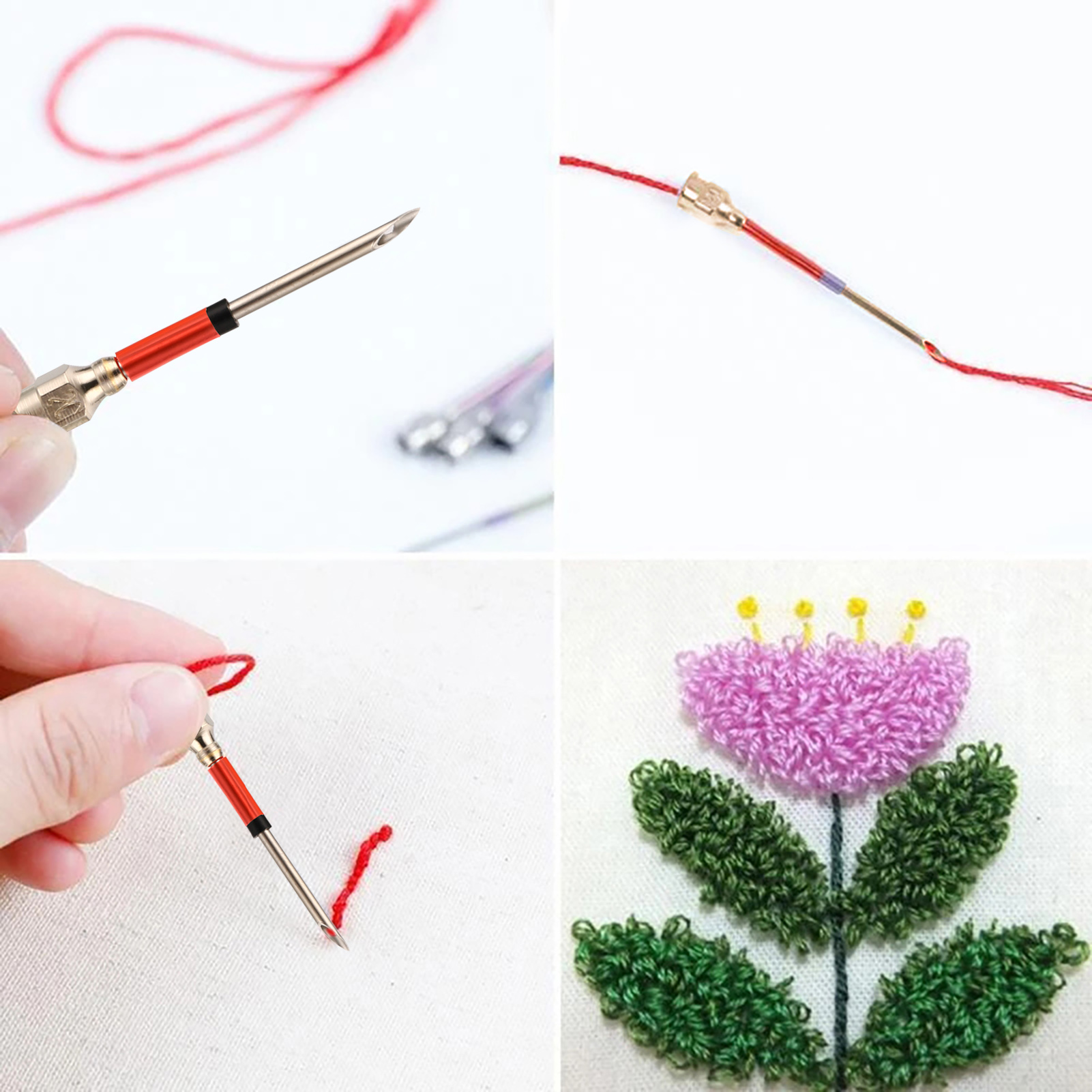 ハンドソーイングツールセット,ハンドルパンチ針,金属管,人間 - Embroidery Meaning のレビューと価格