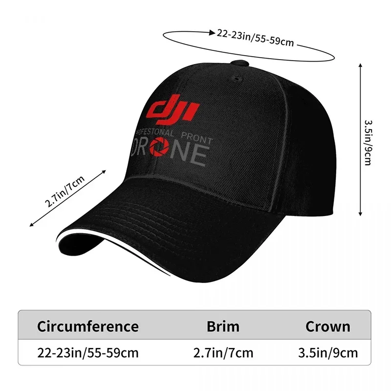 新しいDJIプロフェッショナルドローンロゴ入り野球帽（黒地に - Embroidery Design Logo のレビューと価格