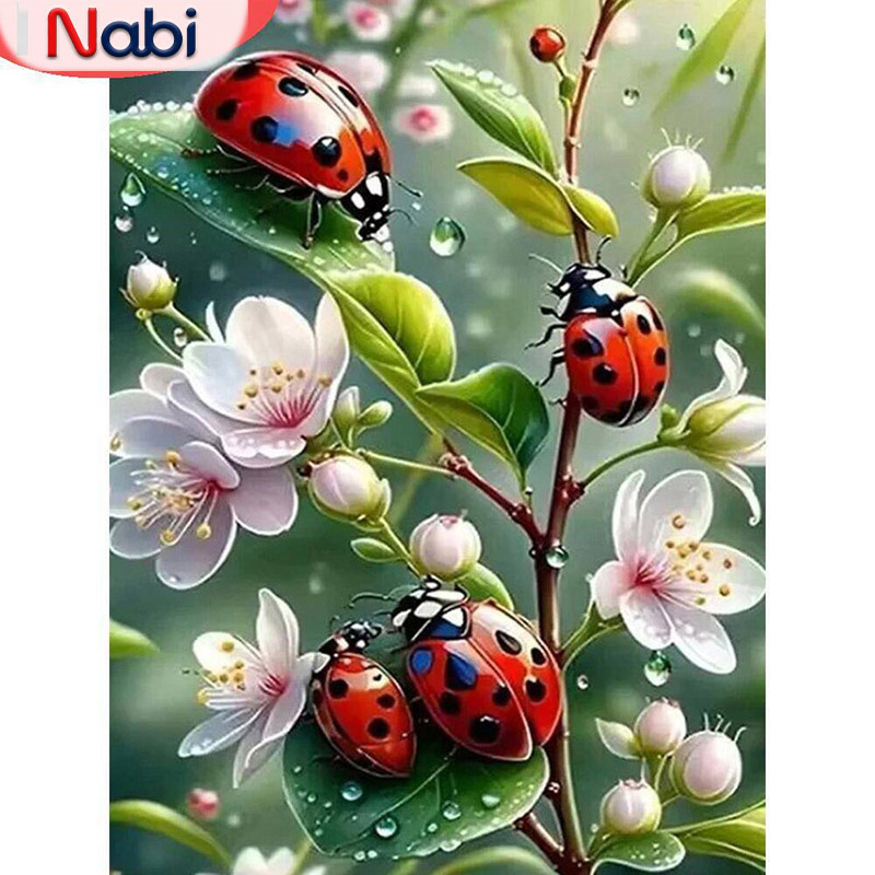 Nabi 5d ダイヤモンドペインティング てんとう虫 モザ - Embroidery Lady Bug のレビューと価格