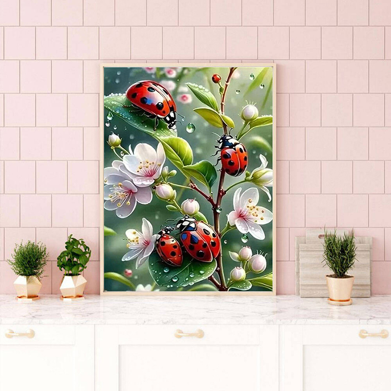 Nabi 5d ダイヤモンドペインティング てんとう虫 モザ - Embroidery Lady Bug のレビューと価格