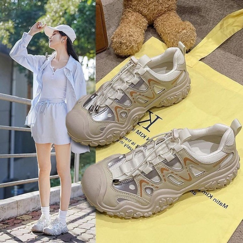 レディースアウトドアトレッキングスニーカー メッシュ通気性  - Embroidery Garments のレビューと価格