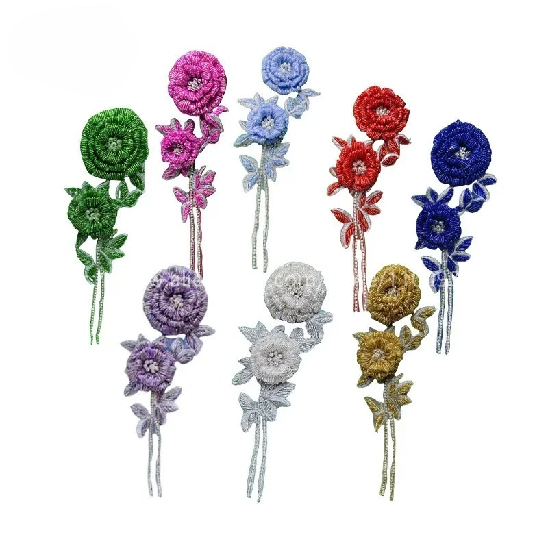 新しいマルチカラーの手作りビーズローズブレストフラワー。 輝 - Embroidery Rose のレビューと価格