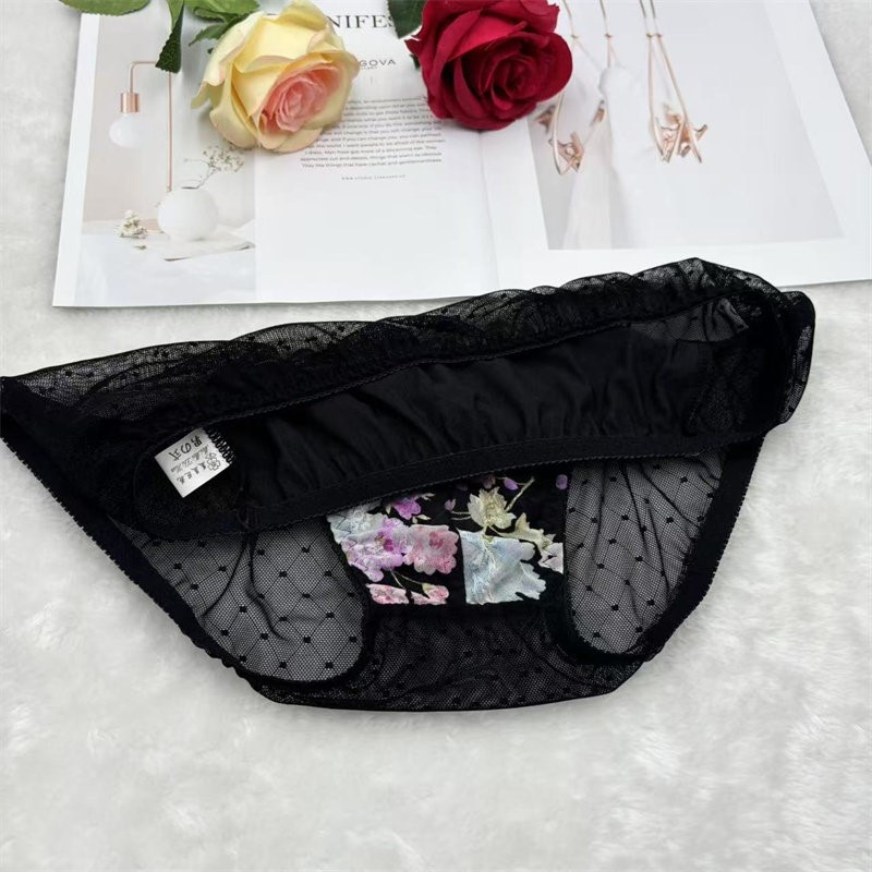男性用花柄刺繍セクシーパンティー、シシーレースシースルー下着 - Embroidery Bag のレビューと価格