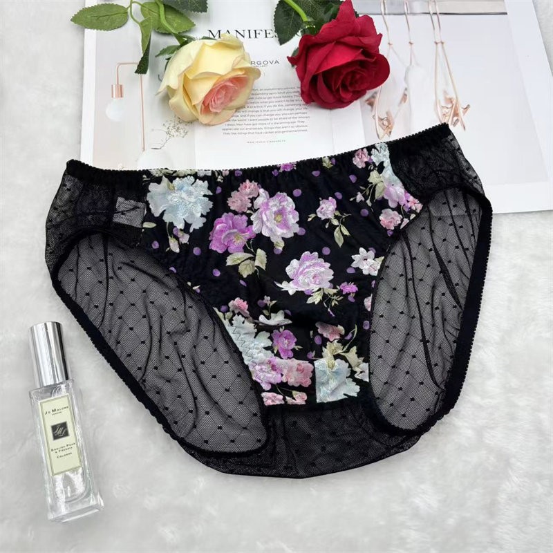男性用花柄刺繍セクシーパンティー、シシーレースシースルー下着 - Embroidery Bag のレビューと価格