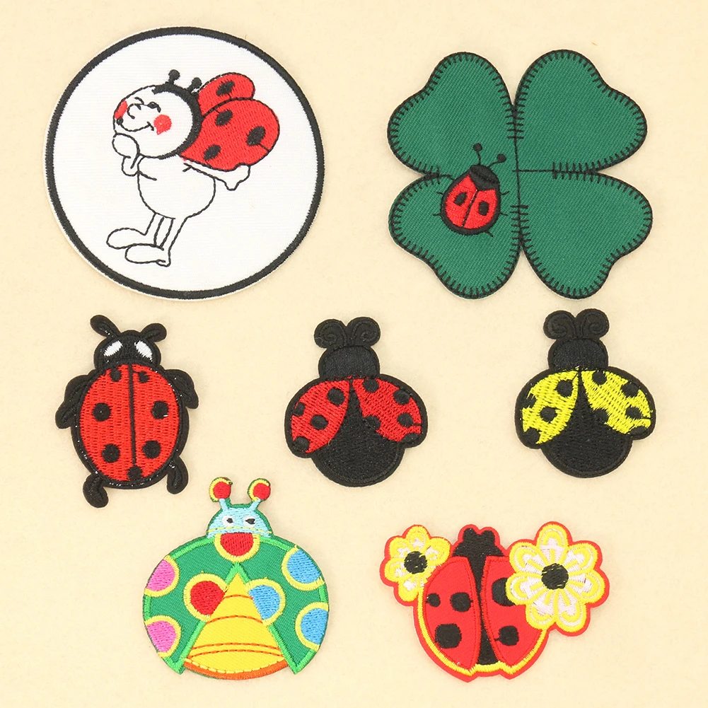 漫画てんとう虫の子供服のための刺embroideryステッカ - Embroidery Lady Bug のレビューと価格