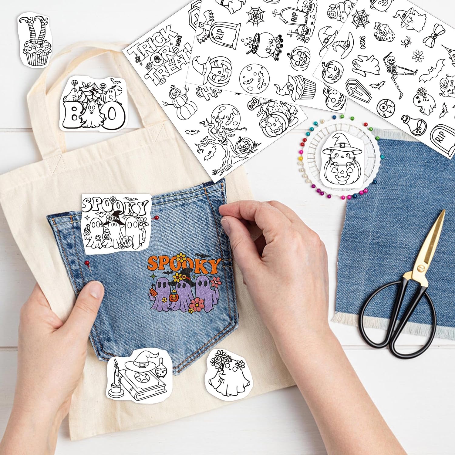 水溶性安定剤刺繍パターン、ハロウィンスティック＆ステッチ刺繍 - Embroidery Meaning のレビューと価格