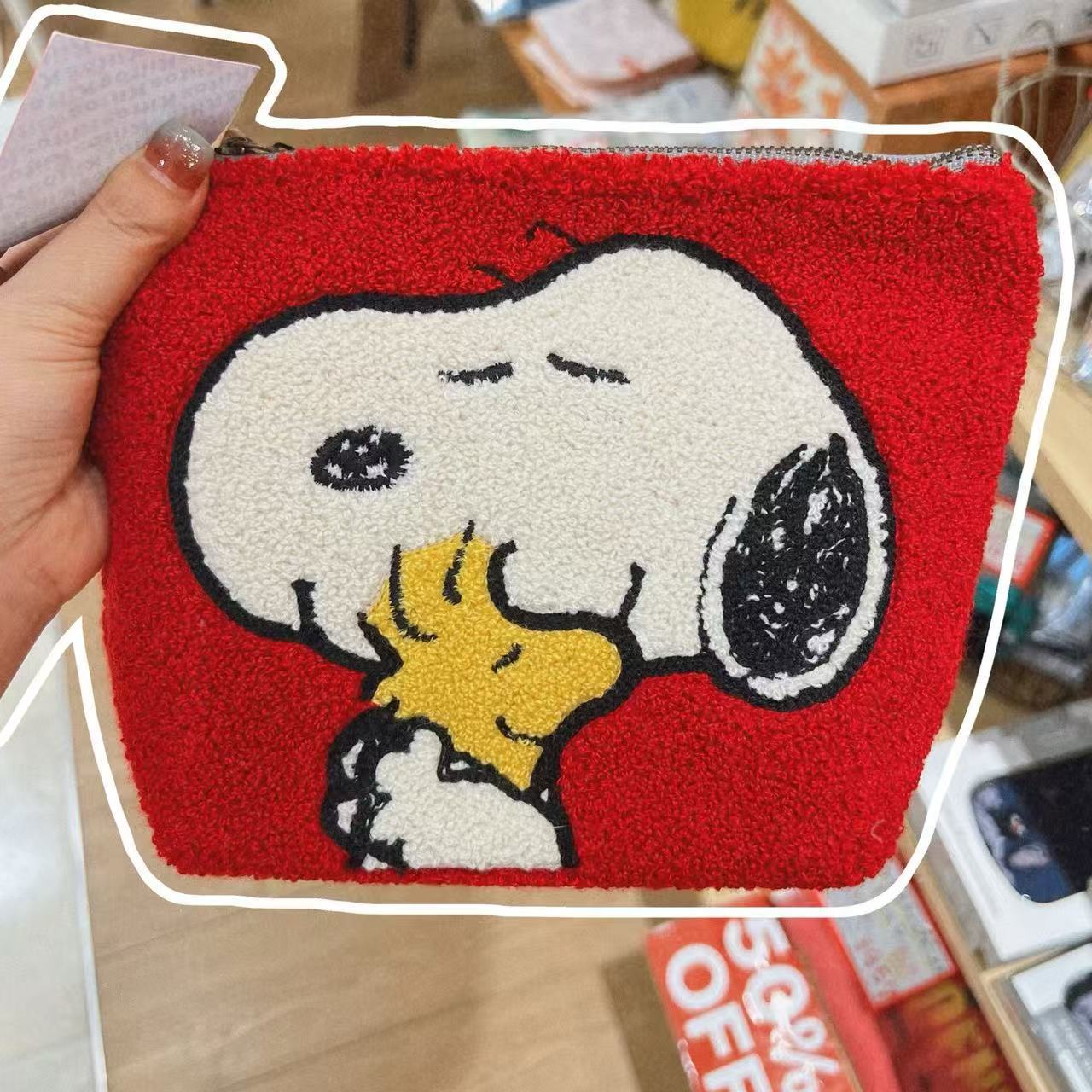 スヌーピーアニメかわいい刺繍ペンバッグ大容量文房具ペンケース - Embroidery Online のレビューと価格