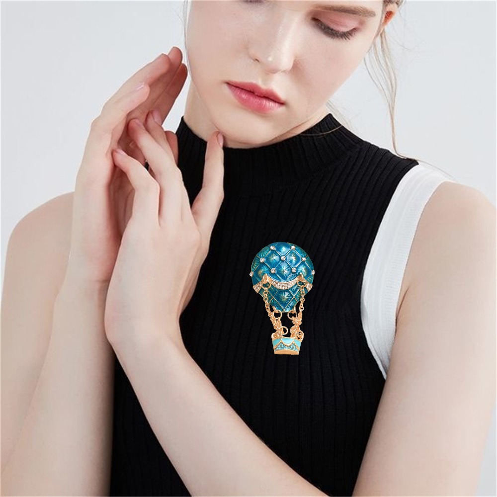 バロック様式の豪華な熱気球デザインのブローチ、男性と女性用、 - Embroidery Bali のレビューと価格