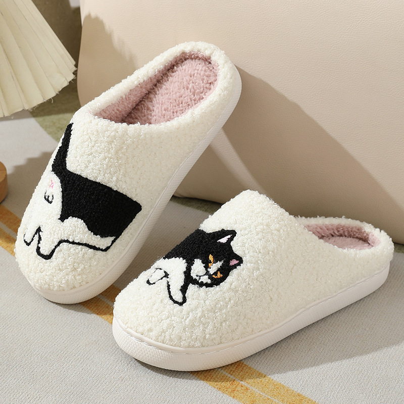 冬用プラッシュキュートダックスフンド刺繍ホームスリッパ レデ - Embroidery Garments のレビューと価格