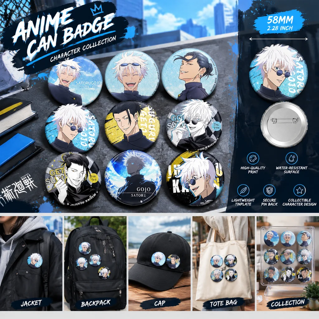 呪術廻戦 ペット58 バッジ 全キャラクター ゴジョ・サトル - Embroidery Reddit のレビューと価格